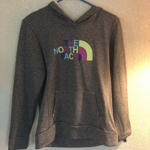 Women’s gray “The North Face” hoodie